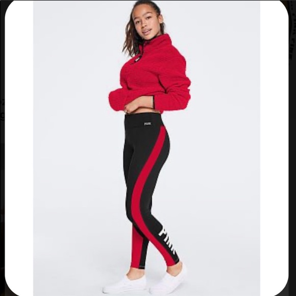 PINK Victoria's Secret Pants - PINK Victoria’s Secret colorblock fleece leggings